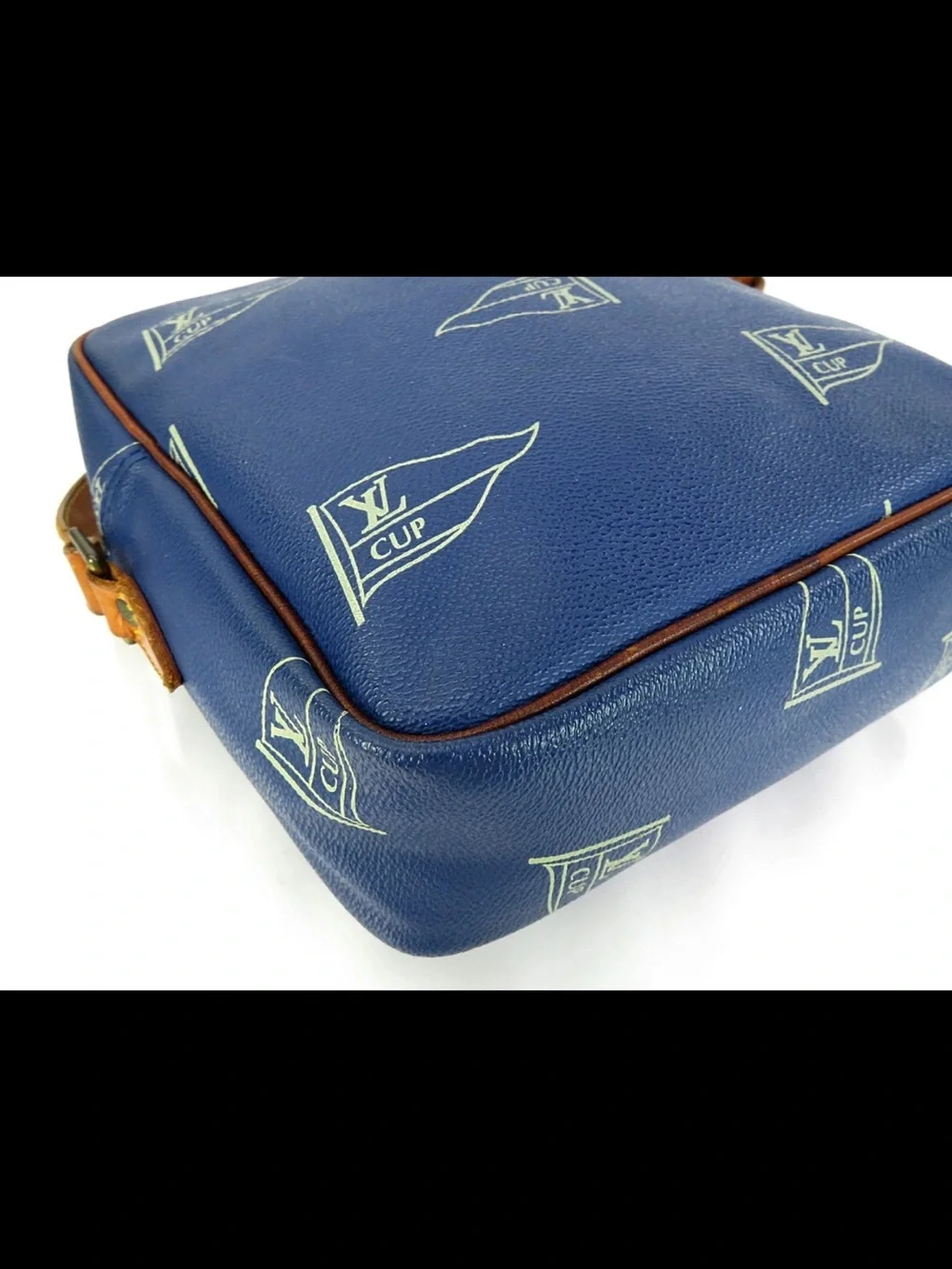 Louis Vuitton Blue & Tan LV Cup Print Messenger Bag